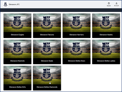 Team Selection Screenshot